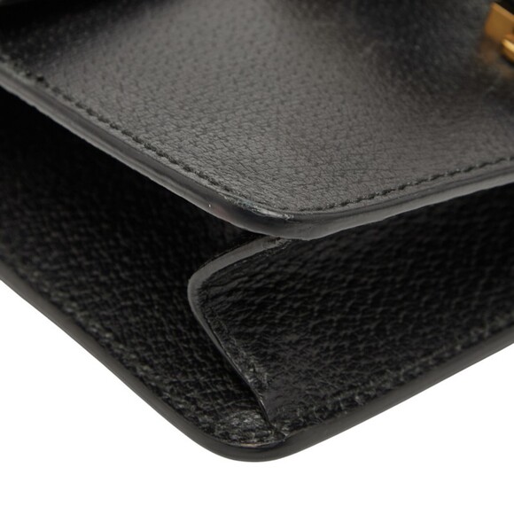 GUCCI Black Leather Shoulder Bag - Picture 5 of 12